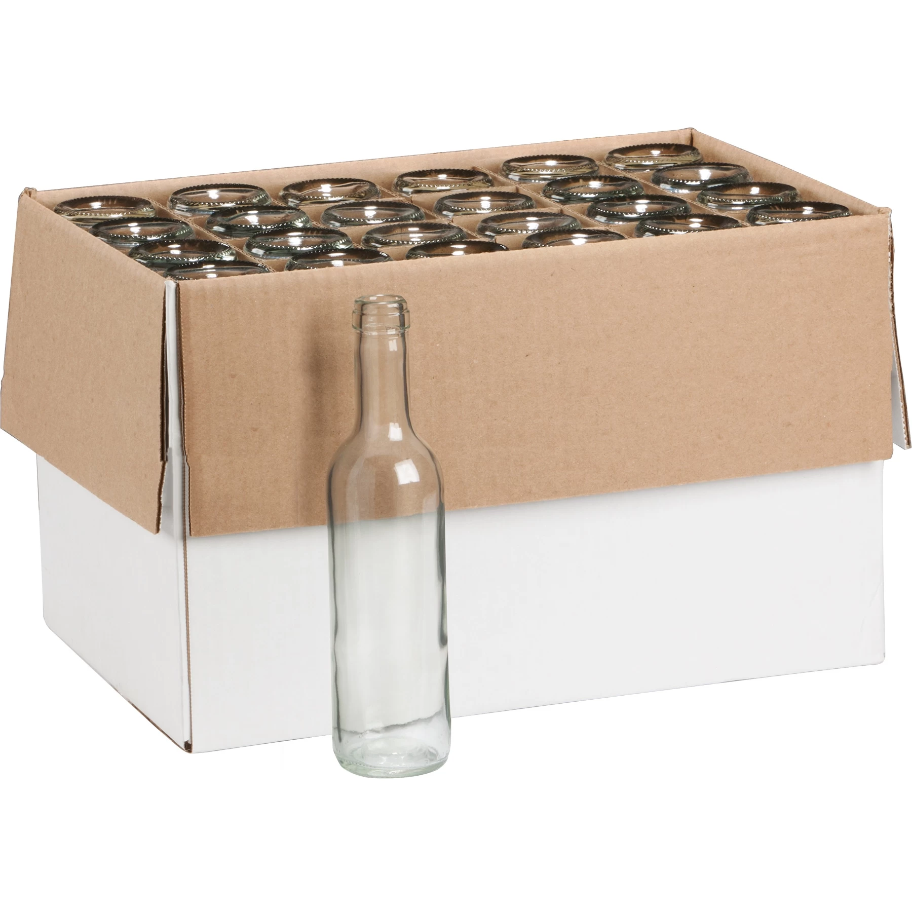 375 Ml Clear Bordeaux Wine Bottles, Mini Punt, Cork, 24/cs 4 375 Ml Clear Bordeaux Wine Bottles, Mini Punt, Cork, 24/cs - Image 2