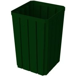 32 Gallon Green Slatted Square Trash Receptacle, Steel Ashtop Lid 7 32 Gallon Green Slatted Square Trash Receptacle, Steel Ashtop Lid -container 32 gallon green slatted square trash receptacle 5