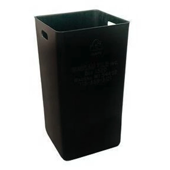 32 Gallon Blue Slatted Square Trash Receptacle, Flat Lid Dust Cover 6 32 Gallon Blue Slatted Square Trash Receptacle, Flat Lid Dust Cover - Image 4