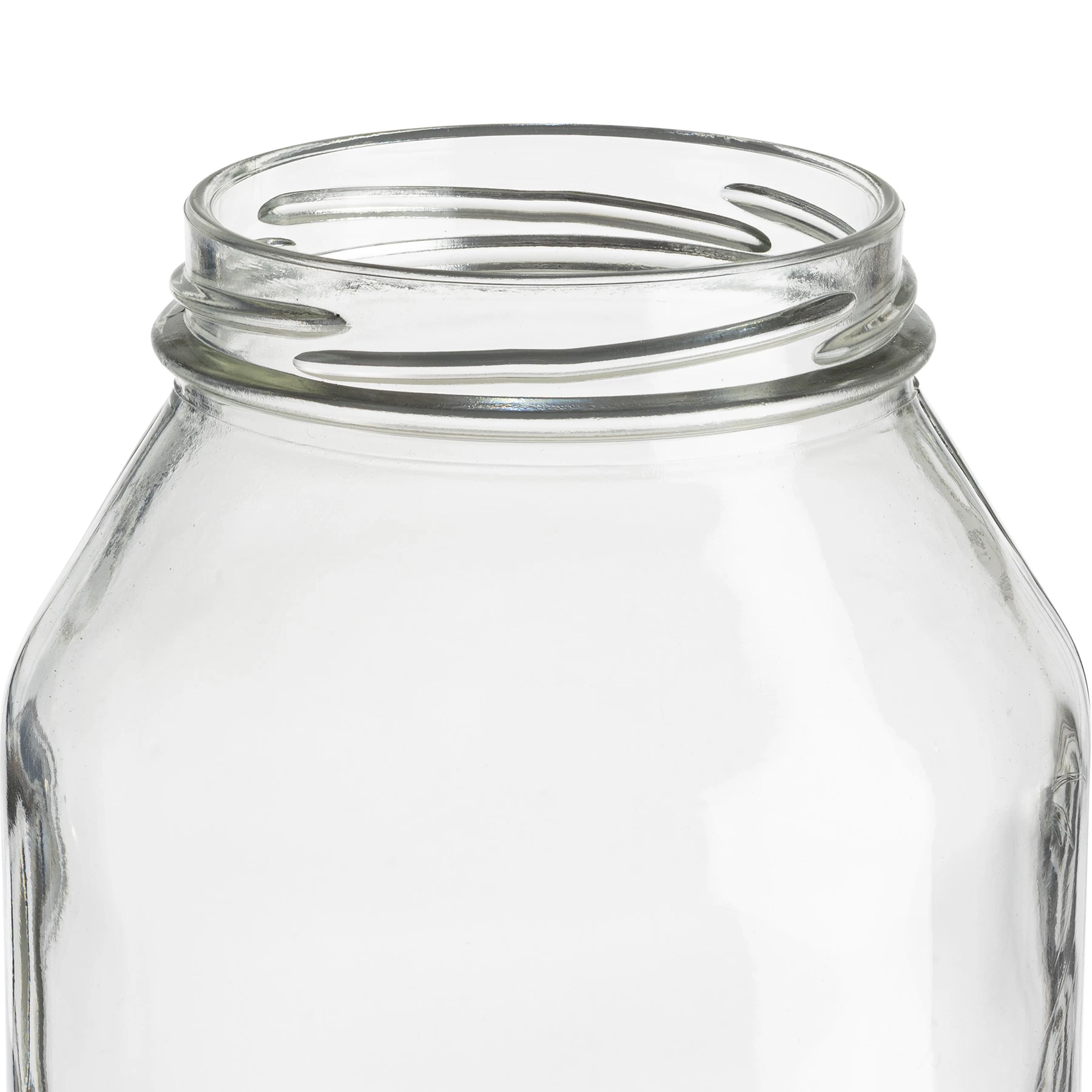 32 Oz. Clear Glass Mayo Jar W/ White Metal Lug Cap W/ Plastisol Liner, 70mm 70-2030 6 32 Oz. Clear Glass Mayo Jar W/ White Metal Lug Cap W/ Plastisol Liner, 70mm 70-2030 - Image 4