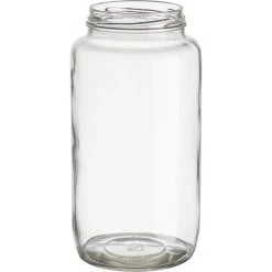 32 Oz. Paragon Glass Jar W/ White Metal Lug Cap W/ Plastisol Liner, 70mm 70-2030 -container 32oz paragon glass jar 70mm 70 2030 99g643 2