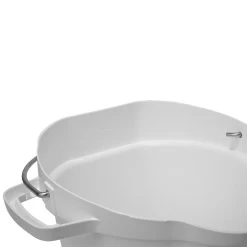 5 Gallon White Plastic Bucket W/Spout, Stainless Steel Handle -container 34ba66 3