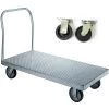 Wesco 30" X 48" Aluminum Platform Truck, Treadplate, 5" X 1.5" Polyolefin Casters, 750 Lb. Capacity -container 350036 250046