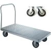 Wesco 36" X 72" Aluminum Platform Truck, Treadplate, 6" X 2" Rubber Casters, 2,000 Lb. Capacity
