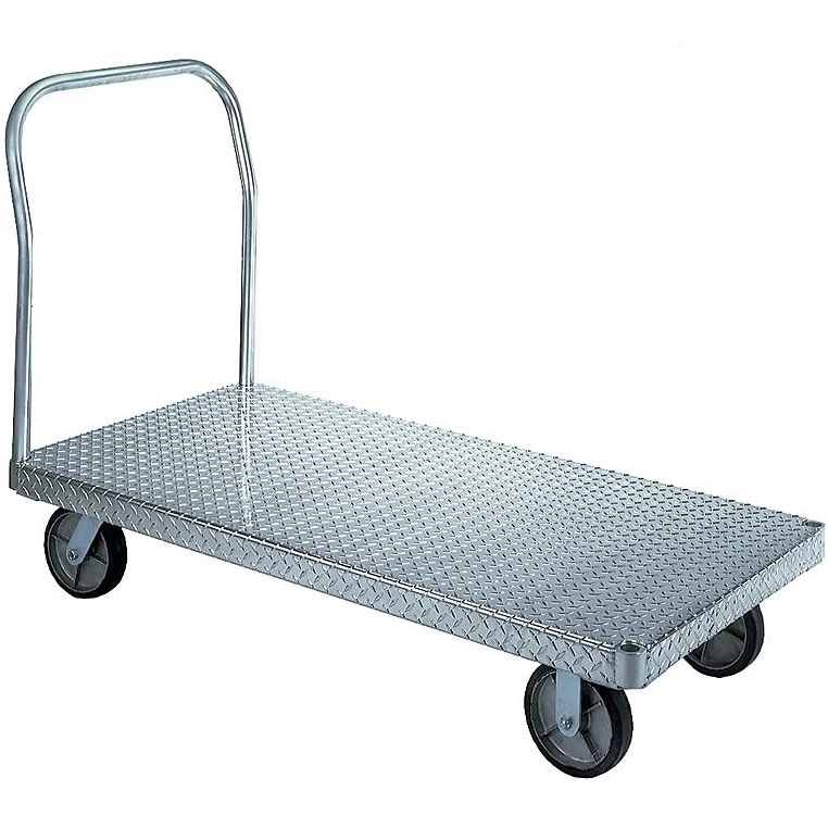 Wesco 36" X 72" Aluminum Platform Truck, Treadplate, 6" X 2" Rubber Casters, 2,000 Lb. Capacity 4 Wesco 36" X 72" Aluminum Platform Truck, Treadplate, 6" X 2" Rubber Casters, 2,000 Lb. Capacity - Image 2