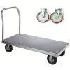 Wesco 30" X 60" Aluminum Platform Truck, Smooth, 8" X 2" Polyurethane Casters, 3,000 Lb. Capacity -container 350037 250055 3