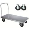 Wesco 36" X 72" Aluminum Platform Truck, Smooth, 8" X 2.5" Pneumatic Casters, 1,200 Lb. Capacity -container 350037 250250 5