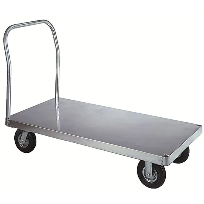 Wesco 30" X 60" Aluminum Platform Truck, Smooth, 8" X 2" Polyurethane Casters, 3,000 Lb. Capacity 4 Wesco 30" X 60" Aluminum Platform Truck, Smooth, 8" X 2" Polyurethane Casters, 3,000 Lb. Capacity - Image 2