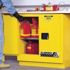 Sure-Grip® EX Undercounter Flammable Safety Cabinet, 22 Gallon, M/C Doors, Yellow