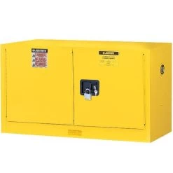 Sure-Grip® EX Piggyback Flammable Safety Cabinet,17 Gallon, M/C Doors, Yellow