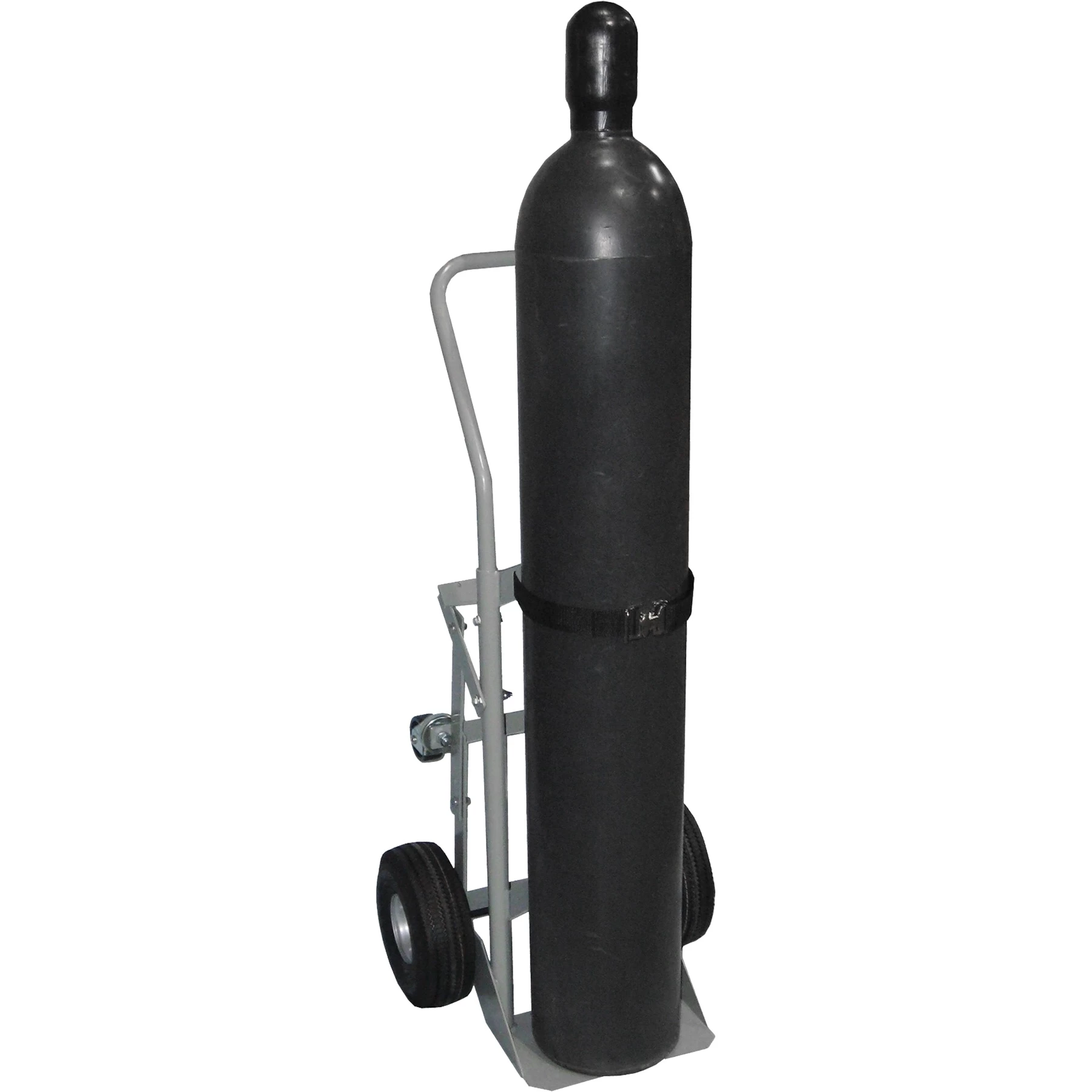 Single Gas Cylinder Hand Truck, 10" Flat-Free Wheels, Rear Casters 3 Single Gas Cylinder Hand Truck, 10" Flat-Free Wheels, Rear Casters