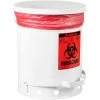 10 Gallon White Biohazard Waste Can, Foot-Operated Self-Closing SoundGard™ Cover 2 10 Gallon White Biohazard Waste Can, Foot-Operated Self-Closing SoundGard™ Cover -container 37bh89 1 1