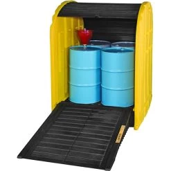 4-Drum Hard Top W/ Spill Pallet (No Drain) - Justrite® 28676