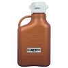 5 Liter Amber HDPE Plastic Laboratory Carboy W/83mm Cap -container 37bj72 1