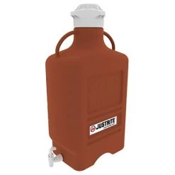 20 Liter Amber HDPE Plastic Laboratory Carboy W/120mm Cap & Spigot