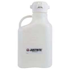 5 Liter White HDPE Plastic Laboratory Carboy W/83mm Cap