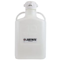 10 Liter White HDPE Plastic Laboratory Carboy W/83mm Cap