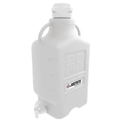 20 Liter White HDPE Plastic Laboratory Carboy W/83mm Cap & Spigot