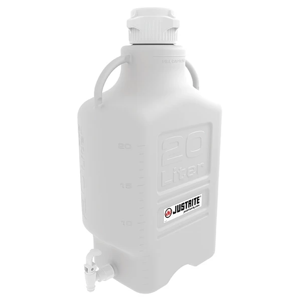 20 Liter White HDPE Plastic Laboratory Carboy W/83mm Cap & Spigot 3 20 Liter White HDPE Plastic Laboratory Carboy W/83mm Cap & Spigot