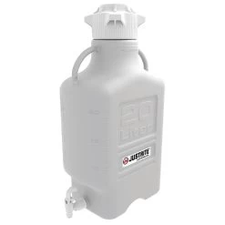 20 Liter White HDPE Plastic Laboratory Carboy W/120mm Cap & Spigot