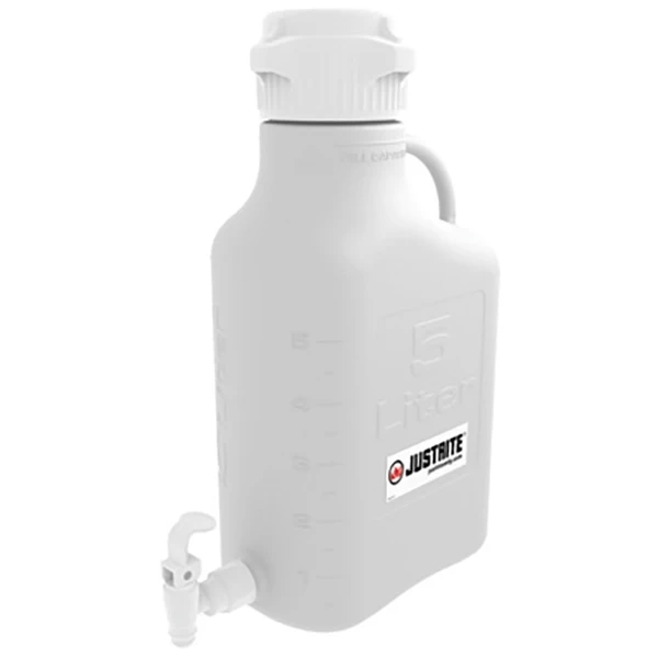 10 Liter White PP Plastic Laboratory Carboy W/83mm Cap & Spigot 3 10 Liter White PP Plastic Laboratory Carboy W/83mm Cap & Spigot
