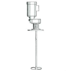 Tank Mixer, 1/2 HP TEFC Direct Drive, Flange Mount, 36" Shaft, 0-1725 RPM (Series 700)