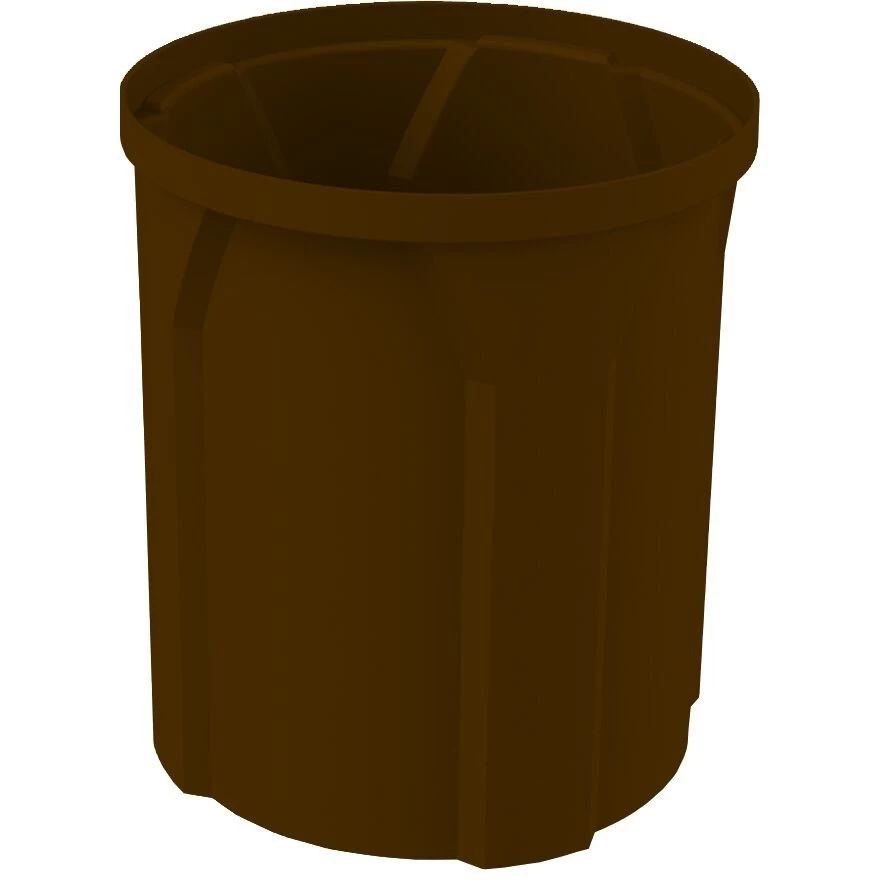 42 Gallon Brown Trash Receptacle, Flat Top 11.5" Opening Lid 4 42 Gallon Brown Trash Receptacle, Flat Top 11.5" Opening Lid - Image 2