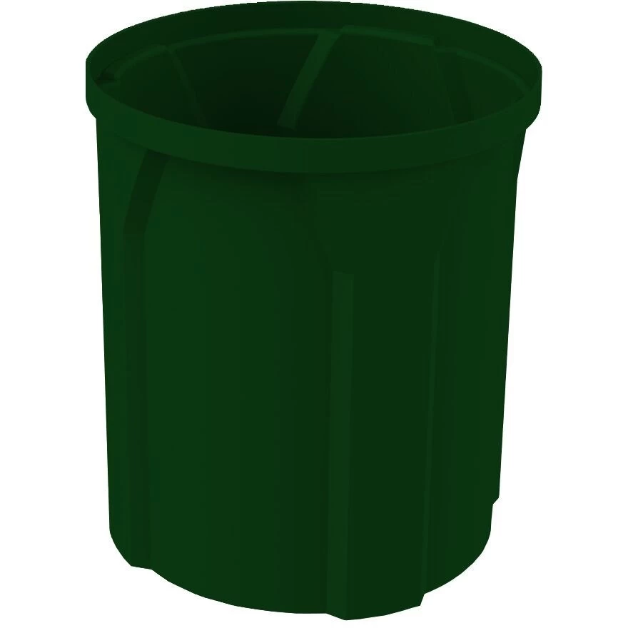 42 Gallon Green Recycling Receptacle, Funnel Top 5" Opening 4 42 Gallon Green Recycling Receptacle, Funnel Top 5" Opening - Image 2
