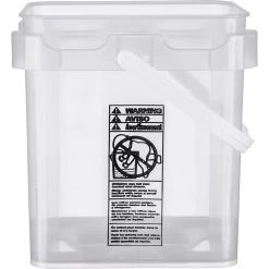 4 Gallon Clarified Square Plastic Pail W/Plastic Handle 8 4 Gallon Clarified Square Plastic Pail W/Plastic Handle -container 4 gallon clarified square plastic pail with plastic handle 56wmc4 2