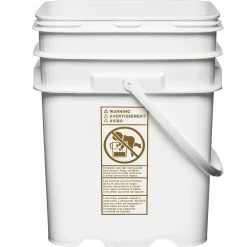 5.3 Gallon White EZ Stor® HDPE Plastic Container W/Handle