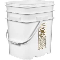 5.3 Gallon White EZ Stor® HDPE Plastic Container W/Handle -container 5.3 gallon white ez stor hdpe plastic container with handle 56w5ez 4