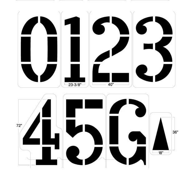 Football Field Stencil Kit, 72" High, 1/8" Thick 3 Football Field Stencil Kit, 72" High, 1/8" Thick