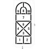 Arched Hopscotch Playground Stencil, 102" High, 1/8" Thick -container 51ba22 1