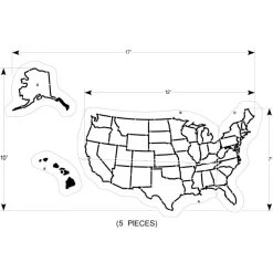 US Map Playground Stencil, 7' High, 1/8" Thick