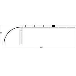 Basketball Court Key Stencil, 80" High, 1/8" Thick