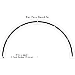 Basketball Court 6' Center Circle Stencil, 1/8" Thick
