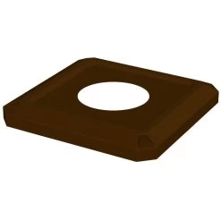 52 Gallon Brown Square Slatted Trash Receptacle, 11.5" Opening Lid -container 52 gallon trash receptacle brown flat top 10 opening lid