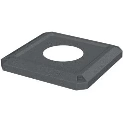 52 Gallon Dark Granite Square Slatted Trash Receptacle, 11.5" Opening Lid -container 52 gallon trash receptacle dark granite flat top 10 opening lid