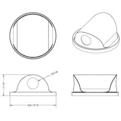 55 Gallon Light Granite Recycling Receptacle, 2-Way (Dual 5" Opening) Lid -container 55 gallon plastic 2 way open recycling receptacle lid 11