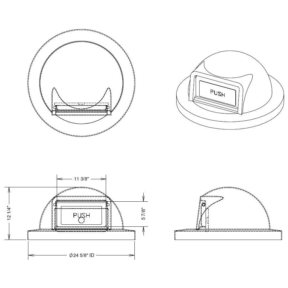 55 Gallon Green Trash Receptacle, Dome Top Lid 9 55 Gallon Green Trash Receptacle, Dome Top Lid - Image 7
