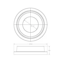 55 Gallon Blue Trash Receptacle, Funnel Top 11.5" Opening -container 55 gallon plastic funnel trash receptacle lid