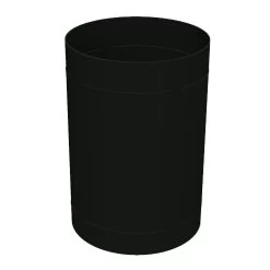 55 Gallon Black Trash Receptacle, Dome Top Lid -container 55 gallon round black trash receptacle