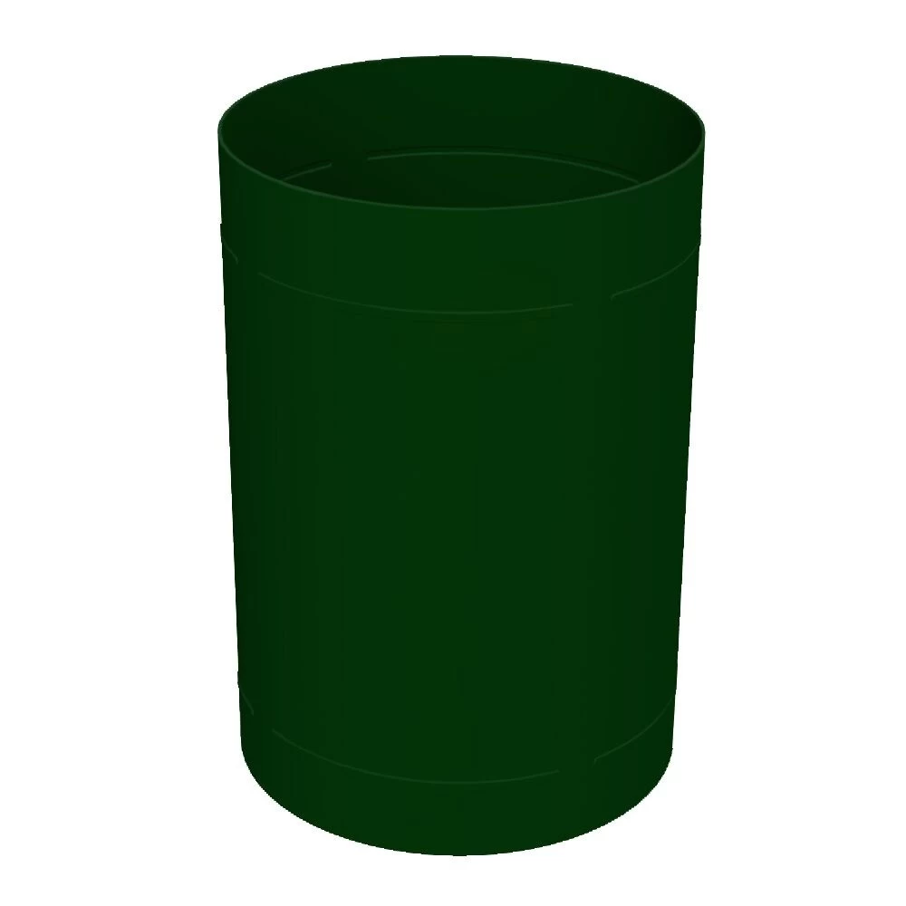 55 Gallon Green Trash Receptacle, Dome Top Lid 4 55 Gallon Green Trash Receptacle, Dome Top Lid - Image 2