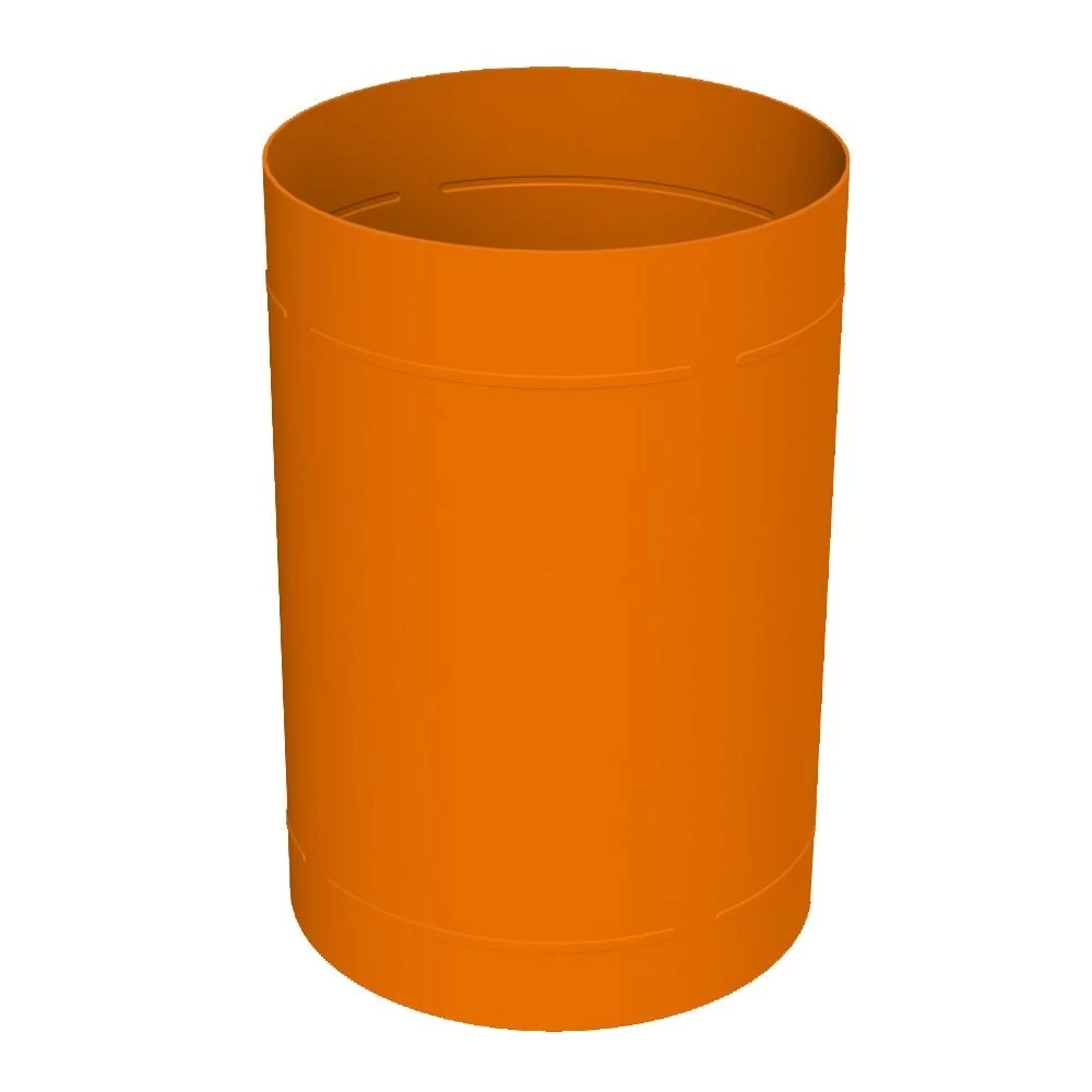 55 Gallon Orange Recycling Receptacle, Flat Top 4" Opening 4 55 Gallon Orange Recycling Receptacle, Flat Top 4" Opening - Image 2