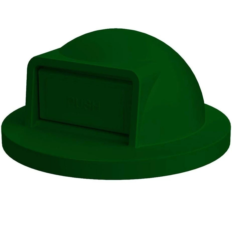 55 Gallon Green Trash Receptacle, Dome Top Lid 5 55 Gallon Green Trash Receptacle, Dome Top Lid - Image 3