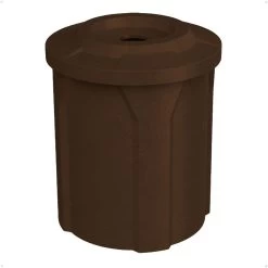 42 Gallon Brown Granite Recycling Receptacle, Flat Top 4" Opening