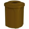 42 Gallon Brown Trash Receptacle, Flat Top 11.5" Opening Lid -container 56bb60 1