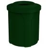 42 Gallon Green Granite Trash Receptacle, Flat Top 11.5" Opening Lid -container 56bb68 1