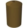 55 Gallon Brown Recycling Receptacle, Mushroom Top 4" Opening