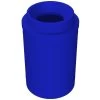55 Gallon Blue Trash Receptacle, Funnel Top 11.5" Opening 1 55 Gallon Blue Trash Receptacle, Funnel Top 11.5" Opening -container 56bp72 1